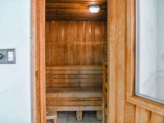 Step into relaxation with this stunning sauna! This property boasts a beautifully crafted sauna, perfect for unwinding after a long day.
