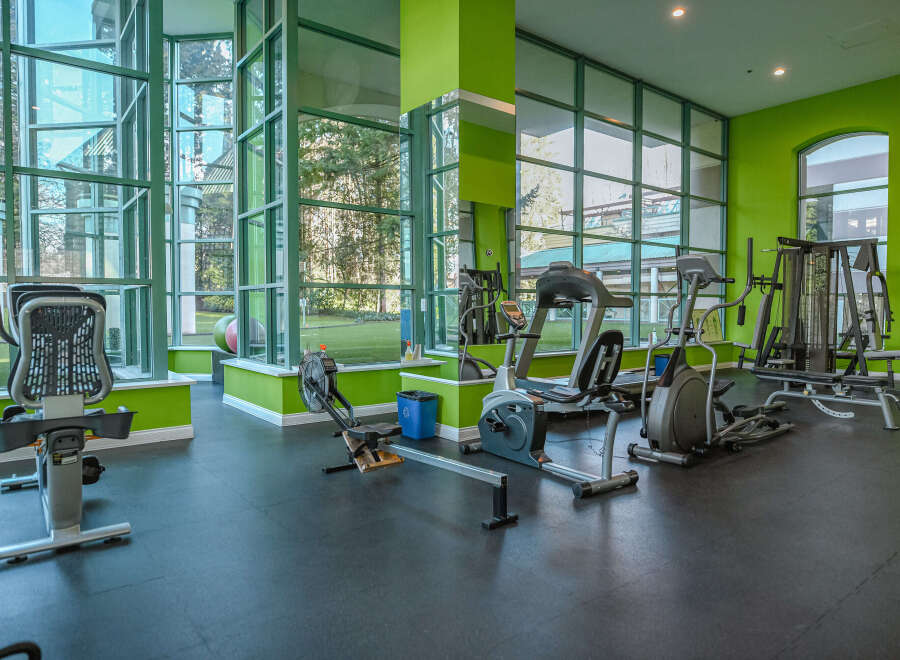 This modern gym offers a bright and airy space for your fitness routine.