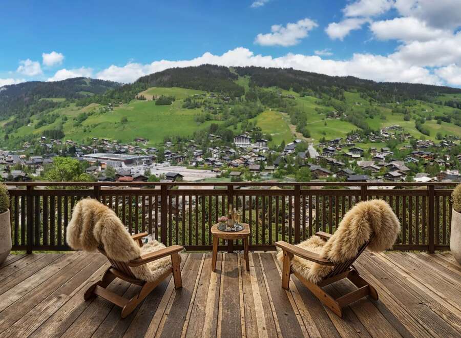 Enjoy breathtaking mountain views from this luxurious property.