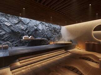 Experience ultimate relaxation in this luxurious spa retreat.