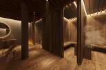 Step into a world of tranquility with this stunning sauna.