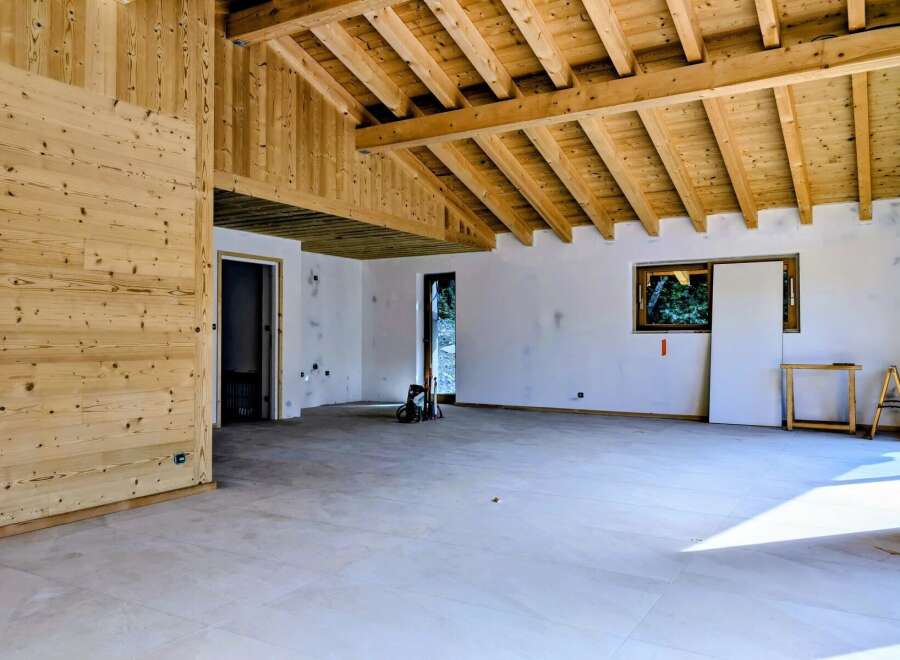 Discover this unfinished interior space, perfect for customization.
