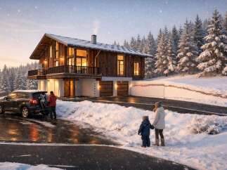Experience the ultimate winter getaway in this stunning chalet-style home.
