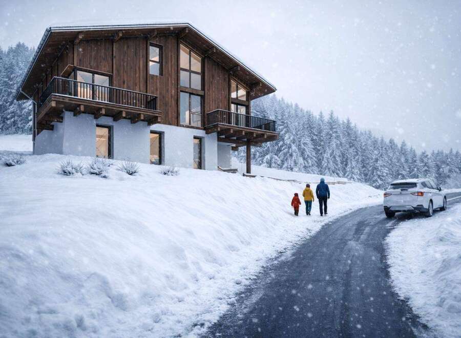 Experience the charm of this stunning mountain chalet, perfect for a winter getaway.