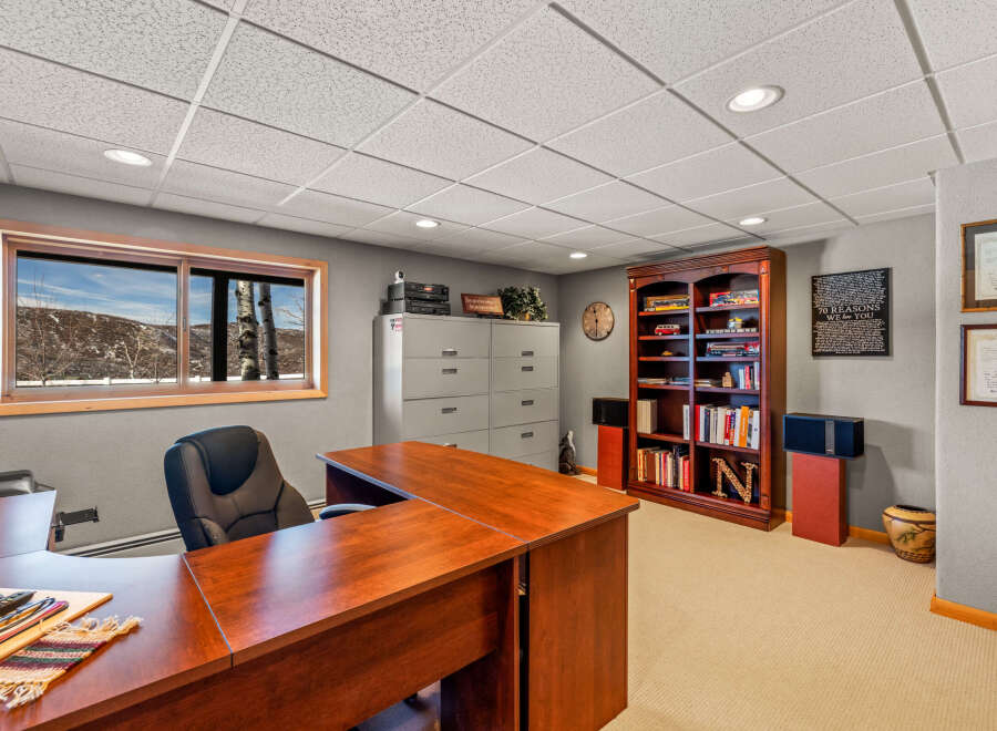 Step into this inviting home office, perfect for remote work or creative endeavors.