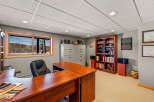 Step into this inviting home office, perfect for remote work or creative endeavors.