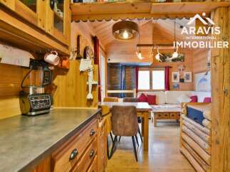 Discover the charm of this stunning property, featuring a cozy interior with wooden accents and a well-equipped kitchen.