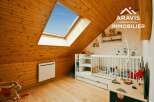 Discover this charming attic room, perfect for a nursery or playroom.