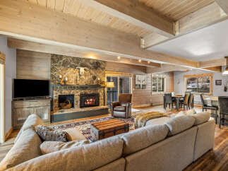 Experience the epitome of rustic elegance in this stunning living space.