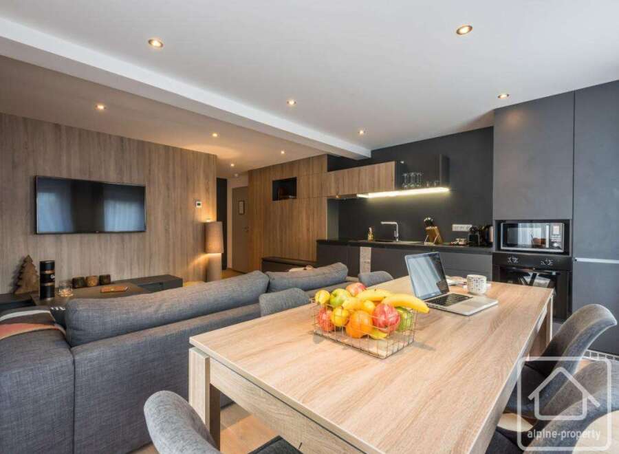 Discover modern living in this stylish property, featuring a seamlessly integrated kitchen and dining area perfect for entertaining.