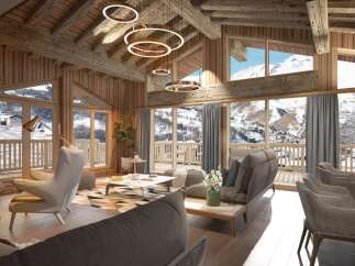 Experience the epitome of luxury living in this stunning chalet, boasting breathtaking mountain views.
