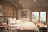 Experience the epitome of rustic elegance in this stunning bedroom.