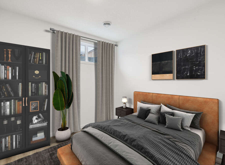 Step into a serene bedroom retreat, designed for ultimate comfort and style.