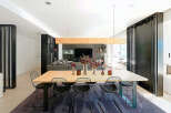 This modern dining room is the perfect space for entertaining.