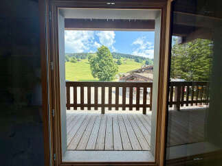 Experience breathtaking mountain views from this charming property's private balcony.