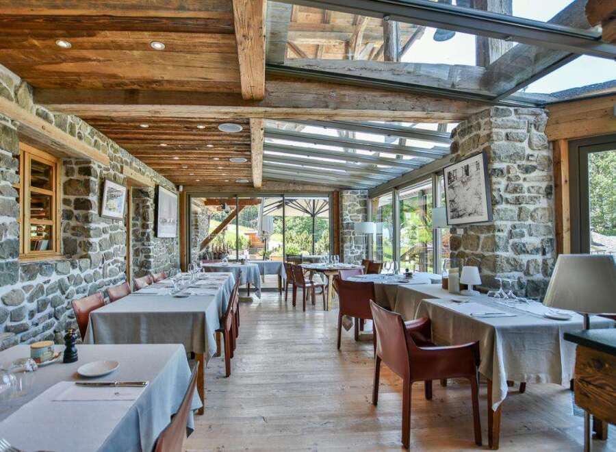 Experience rustic elegance in this stunning restaurant space.