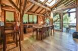 Step into rustic elegance with this stunning property, showcasing exquisite wooden beams and a warm, inviting atmosphere.