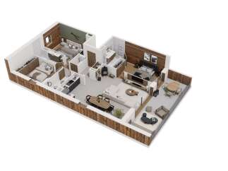 Discover the epitome of modern living in this stunning property, showcasing a meticulously designed floor plan.