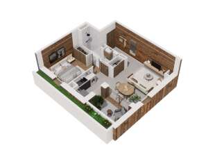 Discover modern living in this stylish apartment! This property features a well-designed layout with a cozy bedroom, a modern kitchen, and a comfortable living area.