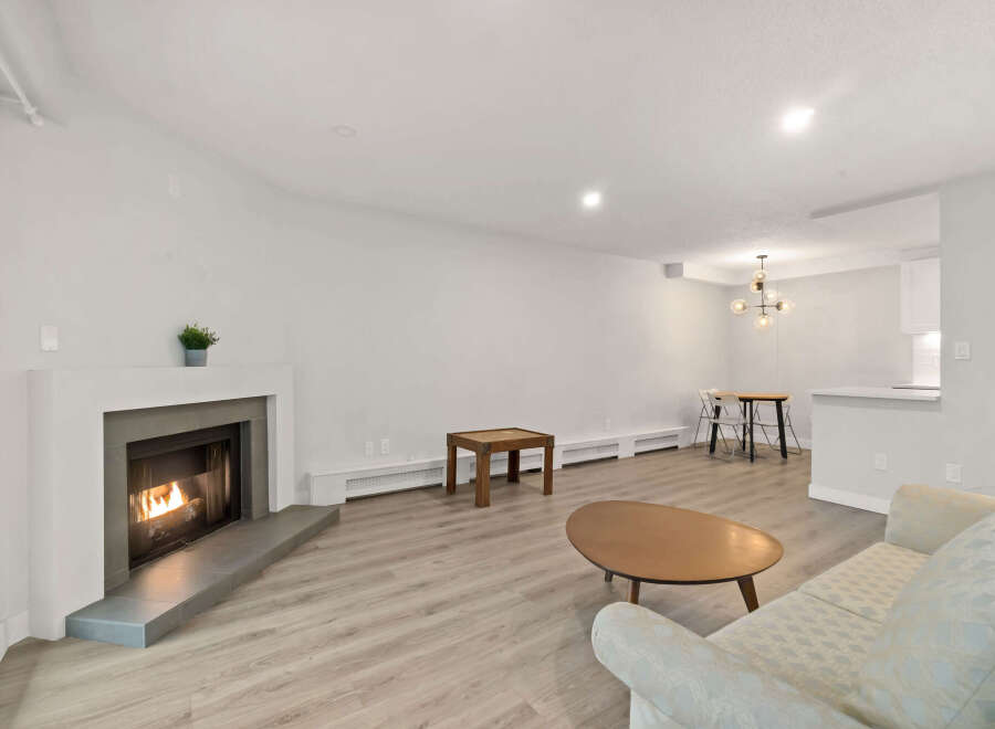 This stunning property boasts a cozy fireplace, perfect for those chilly evenings.