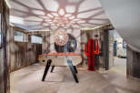 This stunning property boasts a unique game room, perfect for entertaining and relaxation.