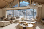 Experience the epitome of luxury living in this stunning property, boasting breathtaking views of snow-covered mountains.