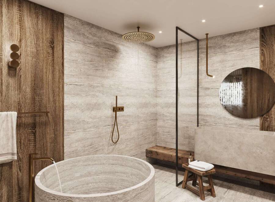 Experience luxury in this stunning bathroom design.