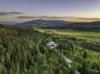 Nestled amidst a lush forest and rolling hills, this stunning property offers unparalleled privacy and breathtaking views.