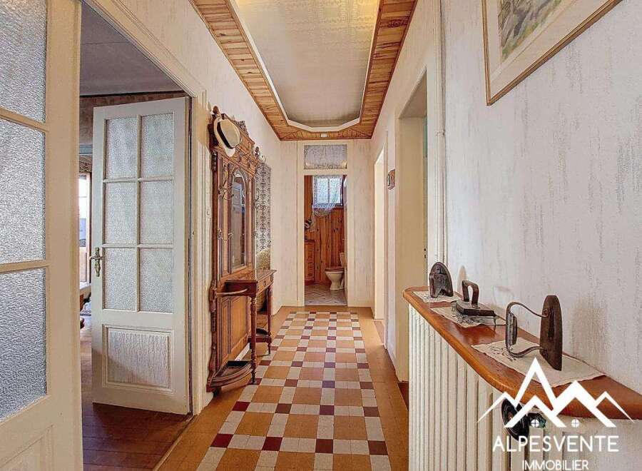 Step into a charming hallway with a classic design.