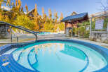 Relax and unwind in this luxurious spa, perfect for enjoying the serene surroundings of this property.