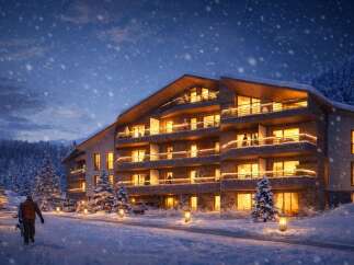 Experience the ultimate winter getaway in this stunning mountain lodge.