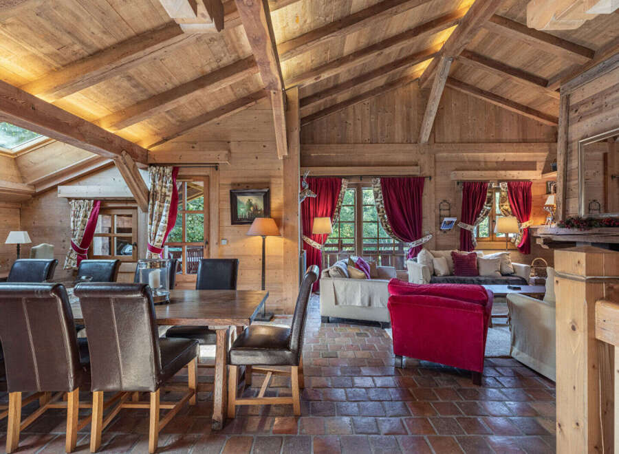 Step into rustic elegance with this stunning chalet-style home.