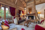 Step into a cozy chalet retreat with this stunning living space.