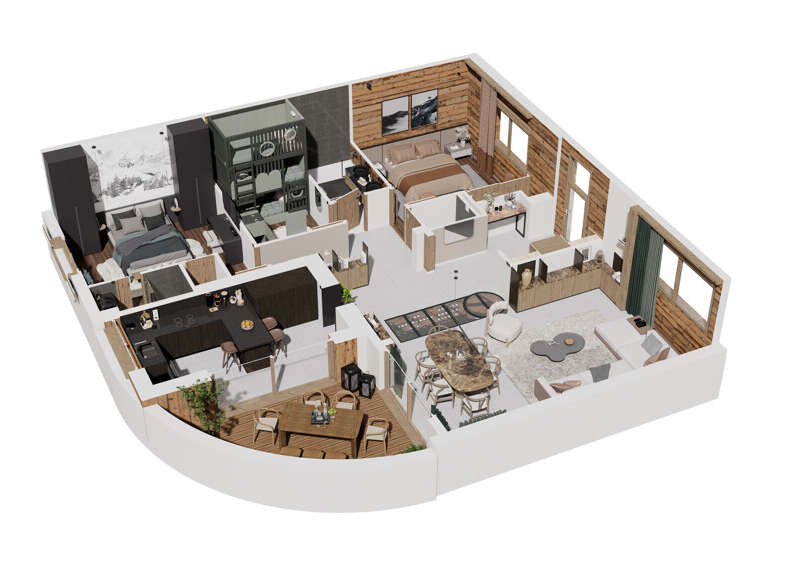 Discover the epitome of modern living in this stunning property, showcasing a meticulously designed floor plan.