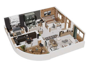 Discover the epitome of modern living in this stunning property, showcasing a meticulously designed floor plan.