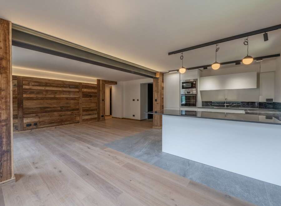 This stunning modern kitchen boasts a sleek design with high-end finishes.