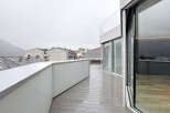 Enjoy stunning views from this modern balcony.