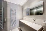 Experience modern luxury in this stunning bathroom.