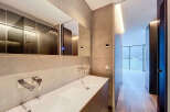 Experience modern luxury in this stunning bathroom.