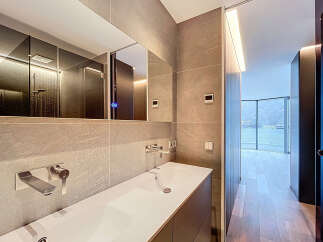 Experience modern luxury in this stunning bathroom.