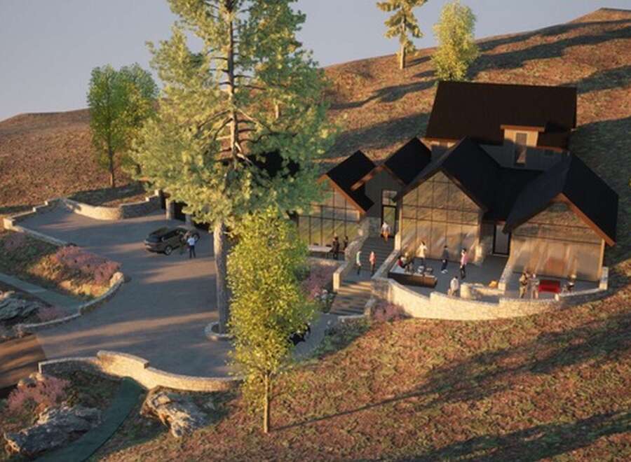 Discover a stunning architectural masterpiece nestled in a serene natural setting.