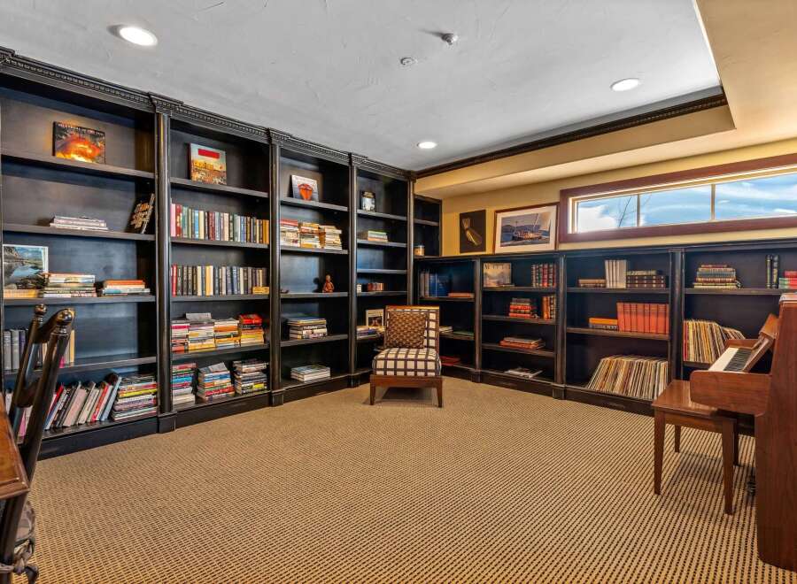 Step into a world of literary charm with this stunning library.
