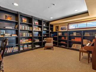 Step into a world of literary charm with this stunning library.