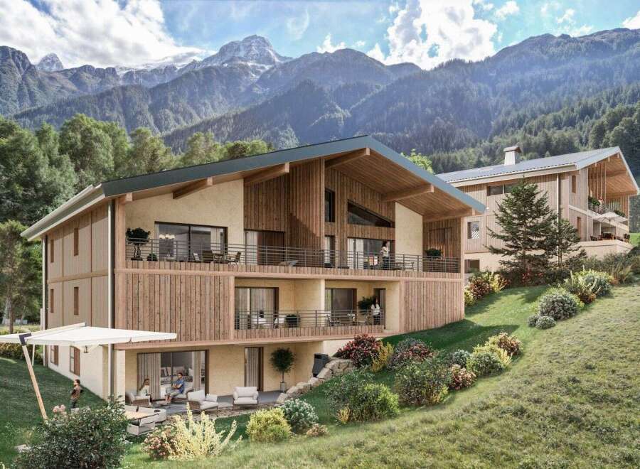 Discover the epitome of mountain living in this stunning property, boasting a modern design with natural wood accents.
