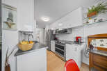 This stunning kitchen boasts modern design and functionality.