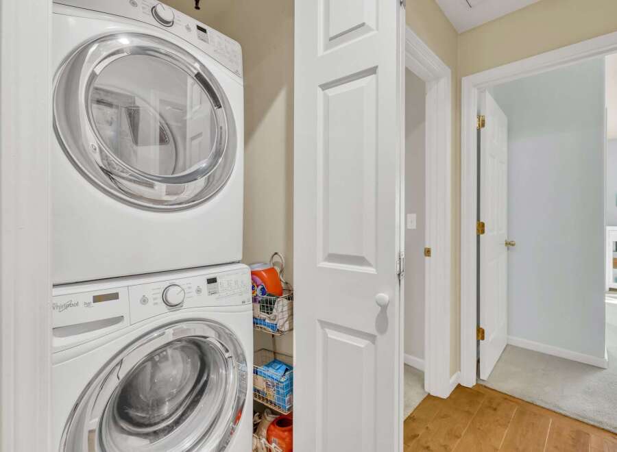 Discover the convenience of in-unit laundry with this stunning property! This home features a modern stacked washer and dryer, making laundry day a breeze.