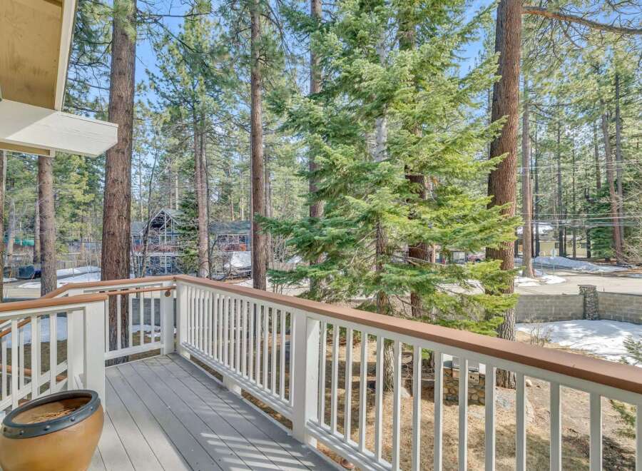 Enjoy the tranquility of nature from this beautiful deck.