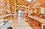 Experience rustic charm in this stunning wooden chalet.