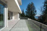 Enjoy breathtaking views from this modern balcony.