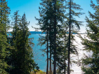 Enjoy breathtaking views of the water and surrounding nature from this stunning property.